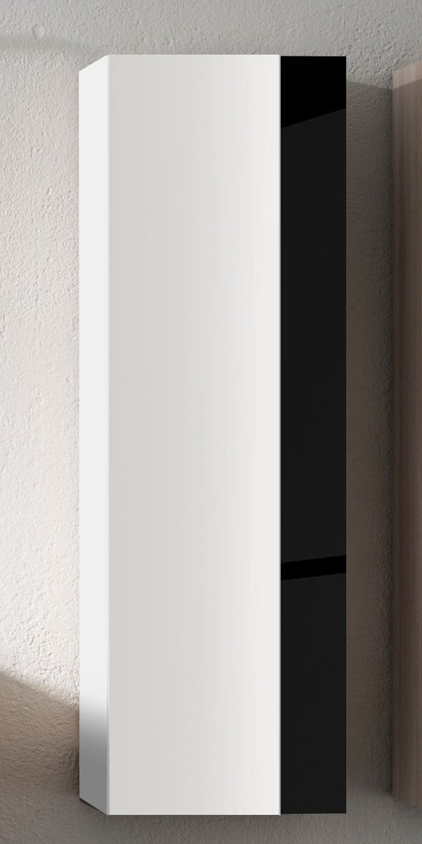 Lucena Bath white and black Vision Tall Unit - Stellar Hardware and Bath 
