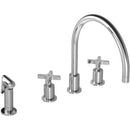 Lefroy Brooks K1-3600 
Cross Handle 4-Hole Kitchen Mixer With Pull Out Hand Spray 13-1/4" H - Stellar Hardware and Bath 