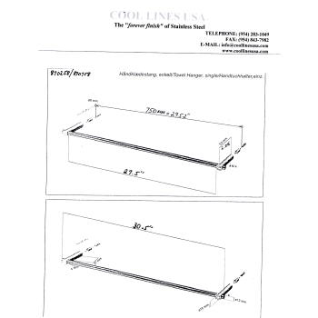 Cool Lines 870258 
30" Towel Bar - Stellar Hardware and Bath 