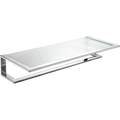 Cool Lines PL621S 
Platinum Glass Shelf With Towel Bar - Stellar Hardware and Bath 