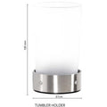 Cool Lines CSB107 
Crystal Steel Counter Top Tumbler/Holder - Stellar Hardware and Bath 