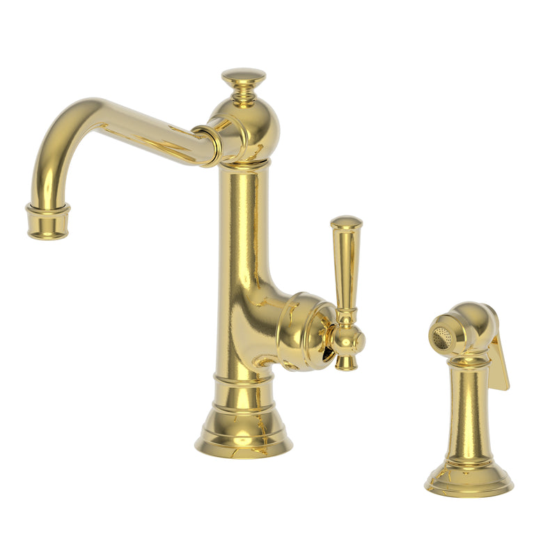 Newport Brass Jacobean 2470-5313 Single Handle Kitchen Faucet with Side Spray - Stellar Hardware and Bath 