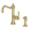 Newport Brass Jacobean 2470-5313 Single Handle Kitchen Faucet with Side Spray - Stellar Hardware and Bath 