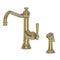 Newport Brass Jacobean 2470-5313 Single Handle Kitchen Faucet with Side Spray - Stellar Hardware and Bath 