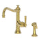 Newport Brass Jacobean 2470-5313 Single Handle Kitchen Faucet with Side Spray - Stellar Hardware and Bath 