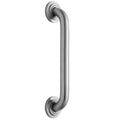 12" Deluxe Grab Bar with Contemporary Round Flange - Stellar Hardware and Bath 