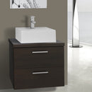 22 Inch Grey Oak Vessel Sink Bathroom Vanity, Wall Mounted - Stellar Hardware and Bath 