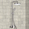 Class Line Chrome Exposed Pipe Shower System with 10" Rain Shower Head and Hand Shower - Stellar Hardware and Bath 