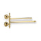 Elite Gold 15 Inch Classic Style Double Towel Bar with Swivel - Stellar Hardware and Bath 