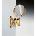 Double Face Mirrors Wall Mounted Brass Extendable Double Face 3x, 5x, 5xop, or 7xop Magnifying Mirror - Stellar Hardware and Bath 