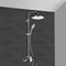 Winner Chrome Exposed Pipe Shower System with 10" Rain Shower Head and Hand Shower - Stellar Hardware and Bath 