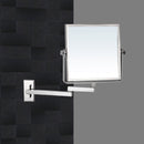 Glimmer Square Wall Mounted Double Face 3x Shaving Mirror - Stellar Hardware and Bath 