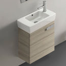 19 Inch Larch Canapa Wall Mount Bathroom Vanity with Fitted Ceramic Sink - Stellar Hardware and Bath 