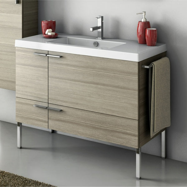 39 Inch Vanity Cabinet With Fitted Sink - Stellar Hardware and Bath 