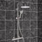 Elegance Chrome Thermostatic Exposed Pipe Shower System with 8" Rain Shower Head and Hand Shower - Stellar Hardware and Bath 