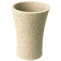 Round Toothbrush Holder Made From Stone in White Finish - Stellar Hardware and Bath 