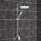 Winner Chrome Exposed Pipe Shower System with 8" Rain Shower Head and Hand Shower - Stellar Hardware and Bath 