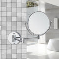 Glimmer Double Sided Wall Mounted 3x Makeup Mirror - Stellar Hardware and Bath 