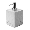 Quadrotto Square White Soap Dispenser Made From Thermoplastic Resin - Stellar Hardware and Bath 