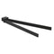 Lounge 15 Inch Square Double Swivel Towel Bar In Matte Black - Stellar Hardware and Bath 