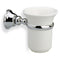 Wall Mounted White Ceramic Toothbrush Holder with Chrome Brass Mounting - Stellar Hardware and Bath 