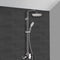 Infinity Chrome Exposed Pipe Shower System with 8" Rain Shower Head and Hand Shower - Stellar Hardware and Bath 