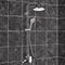 Infinity Chrome Exposed Pipe Shower System with 8" Rain Shower Head and Hand Shower - Stellar Hardware and Bath 