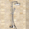 Winner Chrome Exposed Pipe Shower System with 8" Rain Shower Head and Hand Shower - Stellar Hardware and Bath 