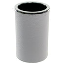 Round Toothbrush Holder Made From Faux Leather in Wenge Finish - Stellar Hardware and Bath 