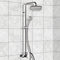 Class Line Chrome Exposed Pipe Shower System with 8" Rain Shower Head and Hand Shower - Stellar Hardware and Bath 