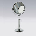 Stand Mirrors Tall Pedestal Double Face Brass 3x, 5x, 5xop, or 7x Magnifying Mirror - Stellar Hardware and Bath 