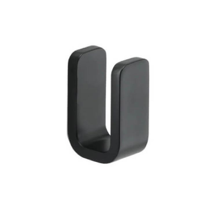 Outline Matte Black Single Robe Hook - Stellar Hardware and Bath 