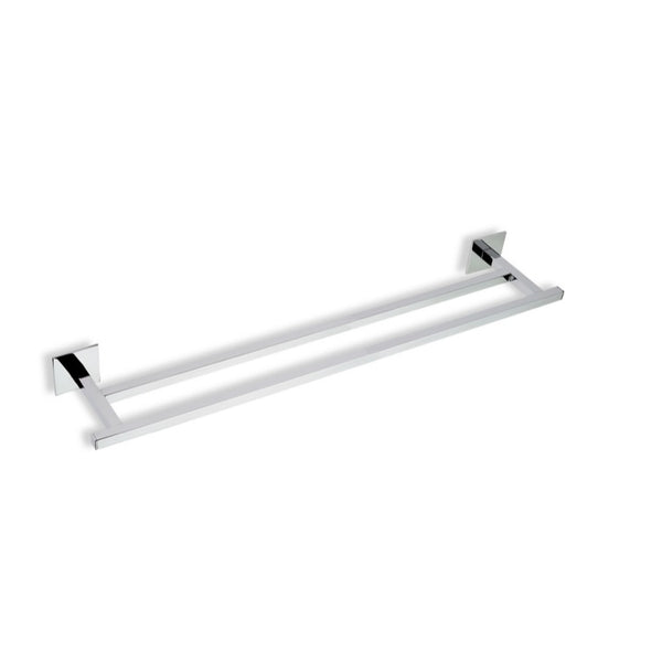 Urania Chrome 22 Inch Double Brass Towel Bar - Stellar Hardware and Bath 