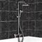 Elegance Chrome Exposed Pipe Tub and Shower System with 8" Rain Shower Head and Hand Shower - Stellar Hardware and Bath 