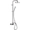 Winner Chrome Exposed Pipe Shower System with 8" Rain Shower Head and Hand Shower - Stellar Hardware and Bath 