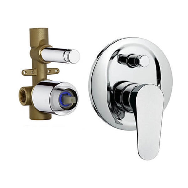 Class Line Contemporary Built-In Bath Shower Diverter In Brass - Stellar Hardware and Bath 