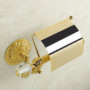 Noto Cristallo Luxury Toilet Roll Holder with Cover and Crystal Glass End Cap - Stellar Hardware and Bath 