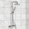 Elegance Chrome Thermostatic Exposed Pipe Shower System with 8" Rain Shower Head and Hand Shower - Stellar Hardware and Bath 