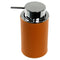 Alianto Colour Round Soap Dispenser Made From Faux Leather In Orange Finish - Stellar Hardware and Bath 