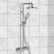 Elegance Chrome Thermostatic Exposed Pipe Shower System with 8" Rain Shower Head and Hand Shower - Stellar Hardware and Bath 