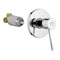 Minimal Plated-Brass Shower Mixer With Single Lever - Stellar Hardware and Bath 