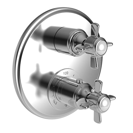 Fairfield - 3-1003TR 1/2" Round Thermostatic Trim Plate with Handle - Stellar Hardware and Bath 