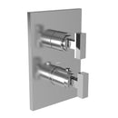 Newport Brass Cube 2 3-2023TS 1/2" Square Thermostatic Trim Plate with Handle - Stellar Hardware and Bath 