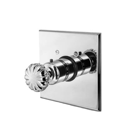 Alexandria - 3-874TS 3/4" Square Thermostatic Trim Plate with Handle - Stellar Hardware and Bath 