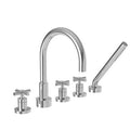 East Linear - 3-997 Roman Tub Faucet with Hand Shower - Stellar Hardware and Bath 