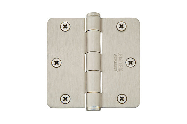 Emtek 96123  Radius Corner Residential Duty Solid Brass Hinges 3 1/2'' x 3 1/2'' x 1/4'' - Stellar Hardware and Bath 