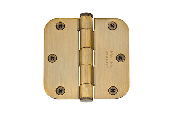 Emtek 96233 Radius Corner Heavy Duty Solid Brass Hinges  3-1/2" x 3-1/2" - Stellar Hardware and Bath 