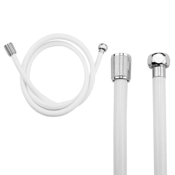 71" Reinforced White Vinyl Hose - Stellar Hardware and Bath 