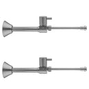 Quarter Turn Ceramic Disc Straight 1/2" Copper (Sweat fit) x 3/8" O.D. Faucet Supply Kit with Contempo Lever Handle and 20" Supply Tubes - Stellar Hardware and Bath 