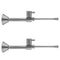 Quarter Turn Ceramic Disc Straight 1/2" Copper (Sweat fit) x 3/8" O.D. Faucet Supply Kit with Contempo Lever Handle and 20" Supply Tubes - Stellar Hardware and Bath 